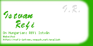 istvan refi business card